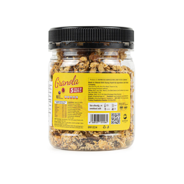 GRANOLA FAMINUTS NUTRITION 280G PLASTIC JAR